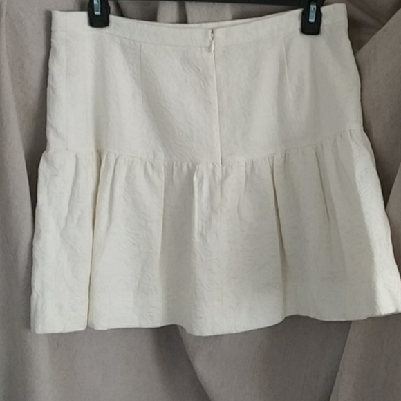 J Crew white jacquard Matelasse skirt Sz. 12 - Picture 4 of 8